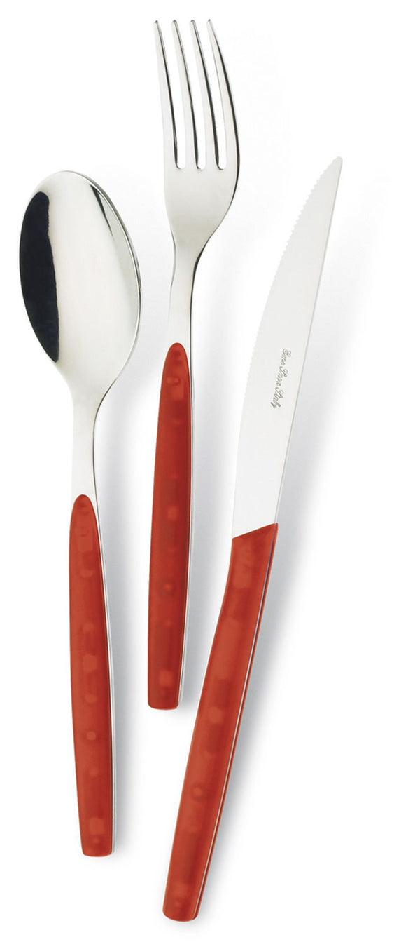 online Servizio Set di Posate 24 pezzi in Acciaio Inox Eme Dream Rosso 6