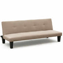 Divano Letto 175x80x70 cm in Microfibra Beige