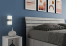 Letto Matrimoniale Testata Doghe Inclinata Ankel Grigio Varie Misure