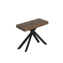 Consolle Allungabile 90-300x40x77 cm Saki Premium Noce Gambe Antracite 