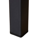 Set Salotto da Giardino in Metallo e Poliestere 2 Sedie 2 Pouf e Tavolino  Grigio e Nero