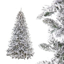 Albero di Natale Artificiale H230 cm Abete innevato 6670 Led e 1274 Tips 