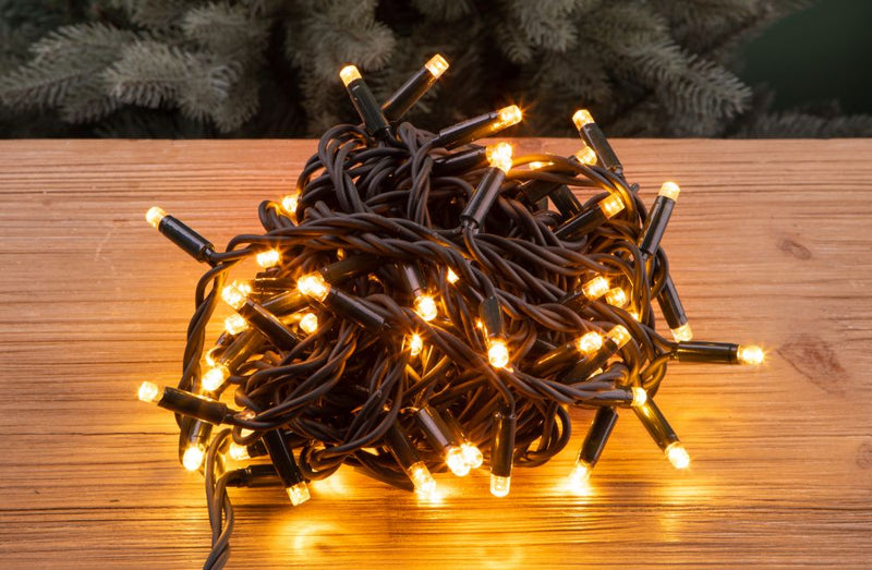 Luci di Natale 100 Led 5m Bianco Caldo da Interno