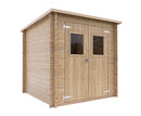 Casetta Box da Giardino 204x205x185-197A cm Bh19 Vibo in Legno di Abete PEFC 