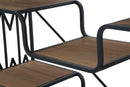 Liberia Elevator Big 122x38x141 cm in Ferro e Legno di Abete Nero e Marrone