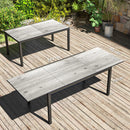 Tavolo da Giardino Allungabile 240x90x74 cm 6 - 8 Persone Struttura in acciaio Grigio      