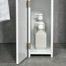 Mobile a Colonna 2 Ripiani 2 Armadietti 15,2x29,8x118 cm in MDF e Legno Truciolare Bianco
