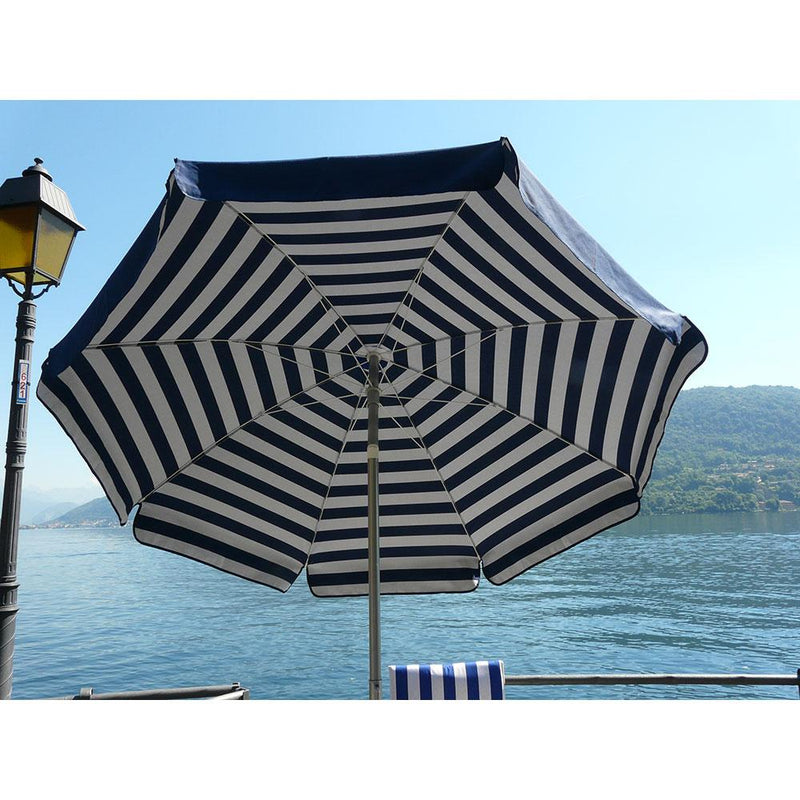 Ombrellone da Giardino Ø2 m Palo Ø33 mm in Acciaio Maffei Venezia Duplex Blu/Bianco e Blu