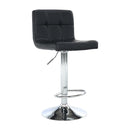 Set 2 Sgabelli 44x38x63/82 cm in Ecopelle con Base Cromata Nero