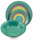 Servizio Piatti 18 Pezzi in Stoneware Soriani Kos Multicolor