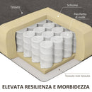 Divano Letto Singolo Clic Clac 189x91x84 cm Schienale Reclinabile e 2 Cuscini Grigio  