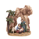 Set 4 Statuine Natalizie Natività con Grotta 10,4 cm in Resina