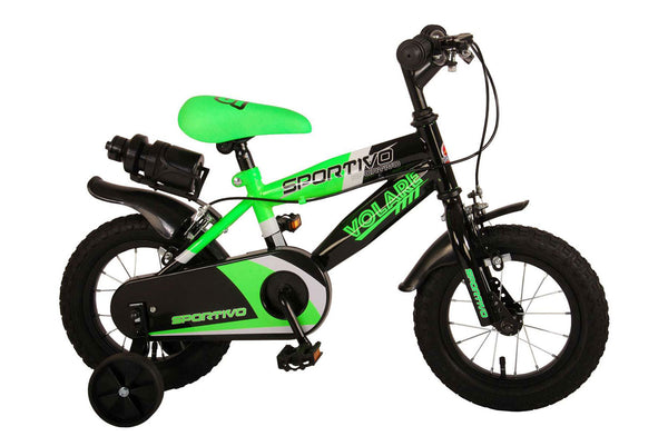 Bicicletta per Bambini 14" Stabilizzatori e Freni Caliper Verde acquista