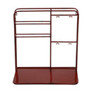 Portabottiglie da Muro 2 Posti 59x33xh62,5 cm in Metallo Rosso