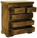 Mobile 5 Cassetti in Legno Country Antic Chiaro