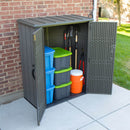 Armadio Porta Attrezzi da Giardino 136x70x172 cm in Polietilene