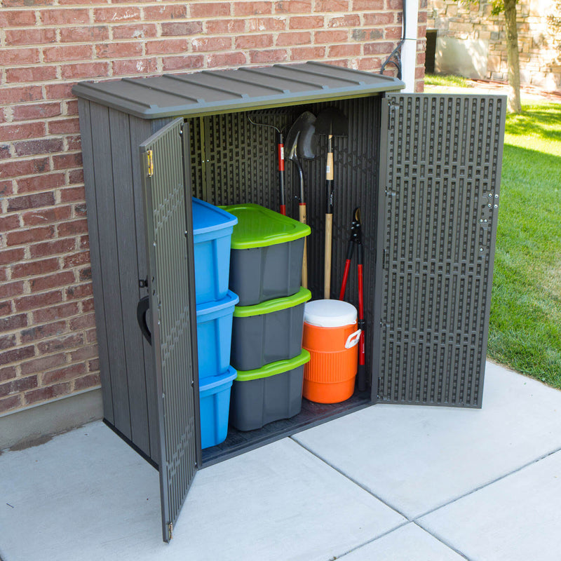 Armadio Porta Attrezzi da Giardino 136x70x172 cm in Polietilene