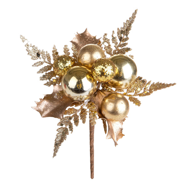 Set 12 Pick con Palline H13 cm Oro online