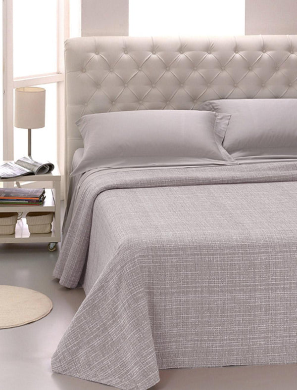 Copriletto in Jacquard Tinto Filo Cober Ibiziano Grigio Perla Varie Misure acquista