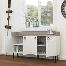 Madia 4 Ante 140x36x80 cm in MDF Dea Bianco