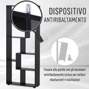 Libreria Moderna di Design a 8 Ripiani 70x24x178 cm in Pannelli di Particelle Nero      