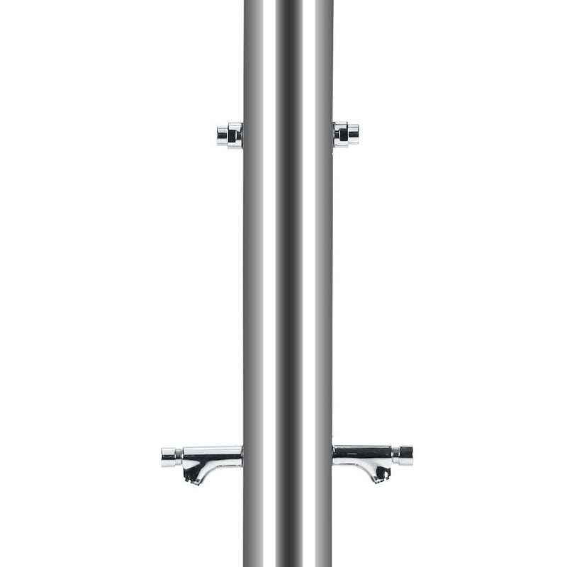 Doccia da Giardino Quadrupla 4 Temporizzatori e 2 Lavapiedi ATI Docce MUL-4P Inox Anodizzato