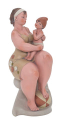 Donnina Positano con Figlio in Braccio 10x9,4x23,2 cm in Resina