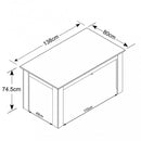 Tavolo Pepper 138x80x75 cm in Truciolare bilaminato Bianco