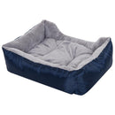 Cuccia Letto per Cane Gatto con Cuscino Imbottito Grigio blu 88x70x20 cm 