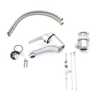 Miscelatore Rubinetto Lavabo in Acciaio con Tubi Allacciamento