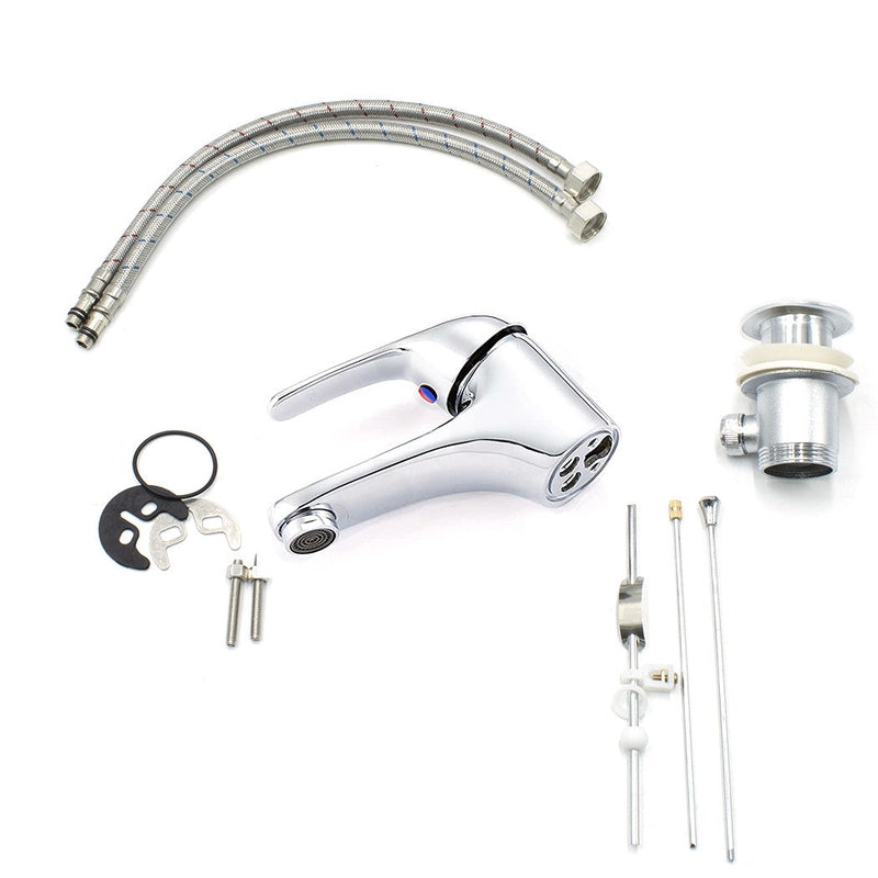 Rubinetto Lavabo in Acciaio Inossidabile Futura con Scarico Pop-Up