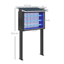 Lampada Antizanzare per Esterno a Energia Solare con 60 LED e Rete di Protezione Nero     