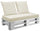 Cuscini per Pallet 120x60 cm Seduta e Schienale in Similpelle Mariotti Belem Beige