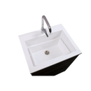 Mobile Lavatoio Vasca Zeus in MineralMarmo Apertura a 2 Ante 77,5x48x84 cm Grigio Cemento