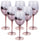Set 6 Calici Chic in Vetro VdE Tivoli 1996 Trasparente e Rose Gold