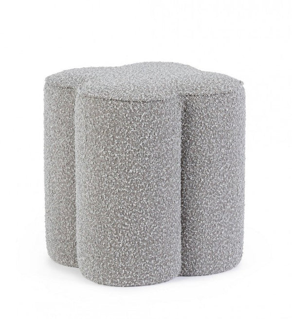 sconto Pouf 40x40x45 cm Cointa in Bouclè Grigio