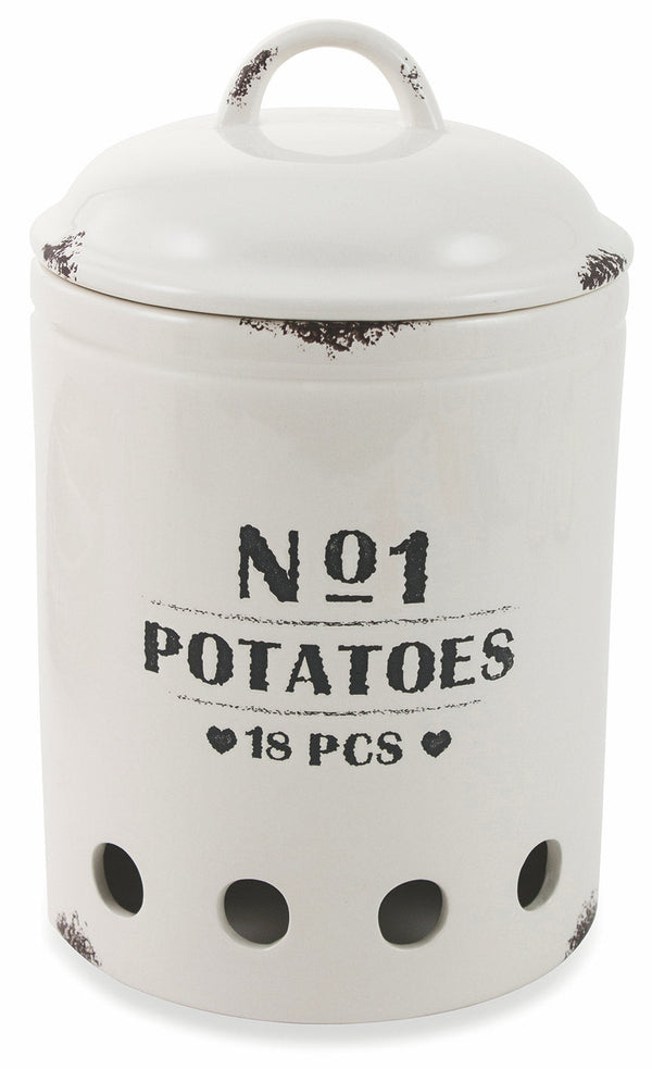 online Barattolo Portapatate in Ceramica Villa d'Este Home Tivoli Bianco