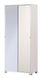 Armadio 2 Ante Scorrevoli con Specchio 82x190x41 cm Bianco Fiammato