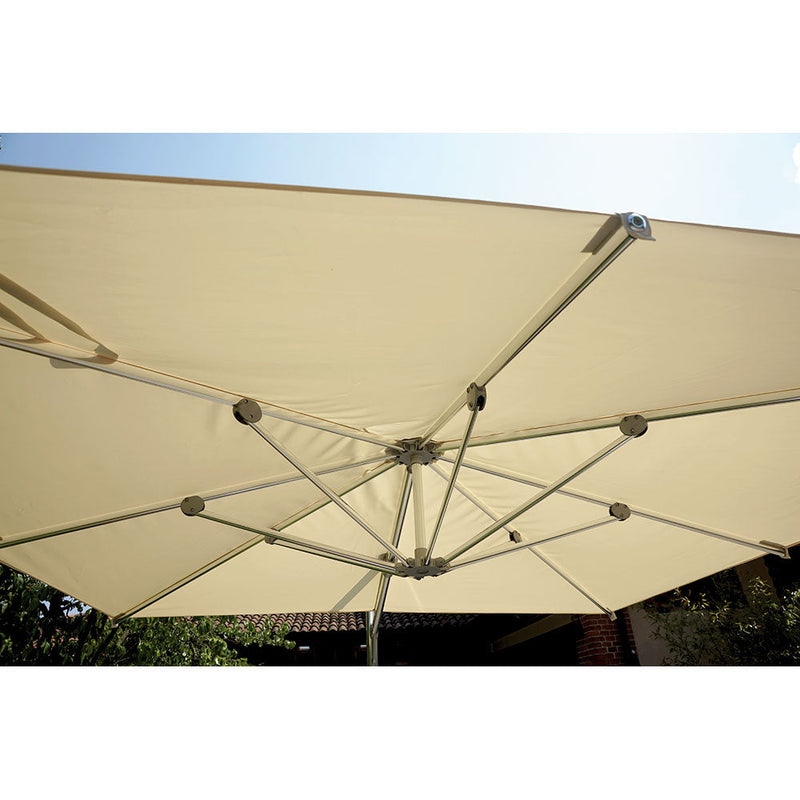 Ombrellone da Giardino Decentrato in Alluminio 3X3m con Maniglione Vorghini ConTract Ecrù