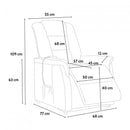 Poltrona Alzapersona Elettrica 1 Motore 68x77x109 cmin Similpelle Rosso