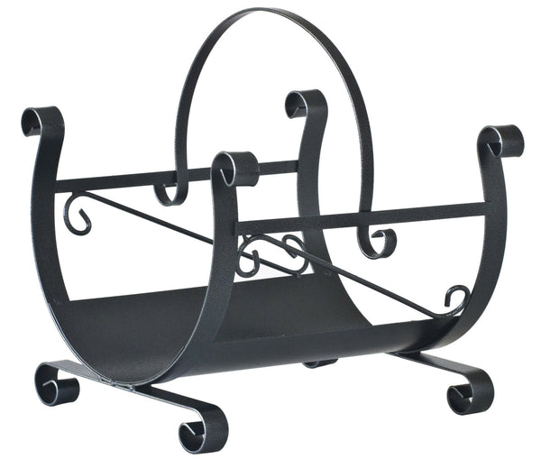 online Portalegna per Camino 43x38x47 cm in Ferro Battuto Bauer Vienna Nero