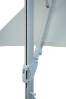 Ombrellone da Giardino Decentrato con LED 3,3x3,3m in Alluminio Telo in Poliestere Trastevere Bianco