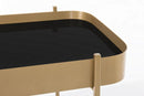 Consolle Rashida Oro 120x43 in Vetro