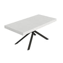 Tavolo Allungabile 200-304x90x77 cm Niket Bianco Frassino Gambe Antracite