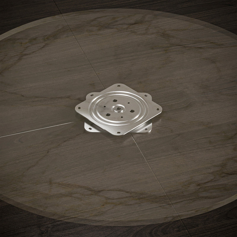 Piattaforma Girevole con Cuscinetti a Sfera 150x150 mm in Acciaio Emuca Zincato