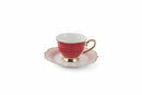 Set 6 Tazzine da Caffè con Piattini Villa d'Este Home Tivoli Wonderland Rosso