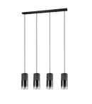 Lampada a Sospensione da Interno  E27 in Metallo Nero Opaco