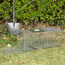 Trappola per Animali Vivi 66x24x30,5 cm in Acciaio Argento