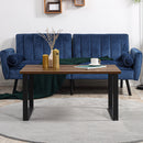 Tavolino da Caffè 100x60x50 cm  in MDF e Acciaio Nero