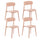 Set 4 Sedie 48x52xH77,5 cm in Polipropilene Cindy Rosa antico